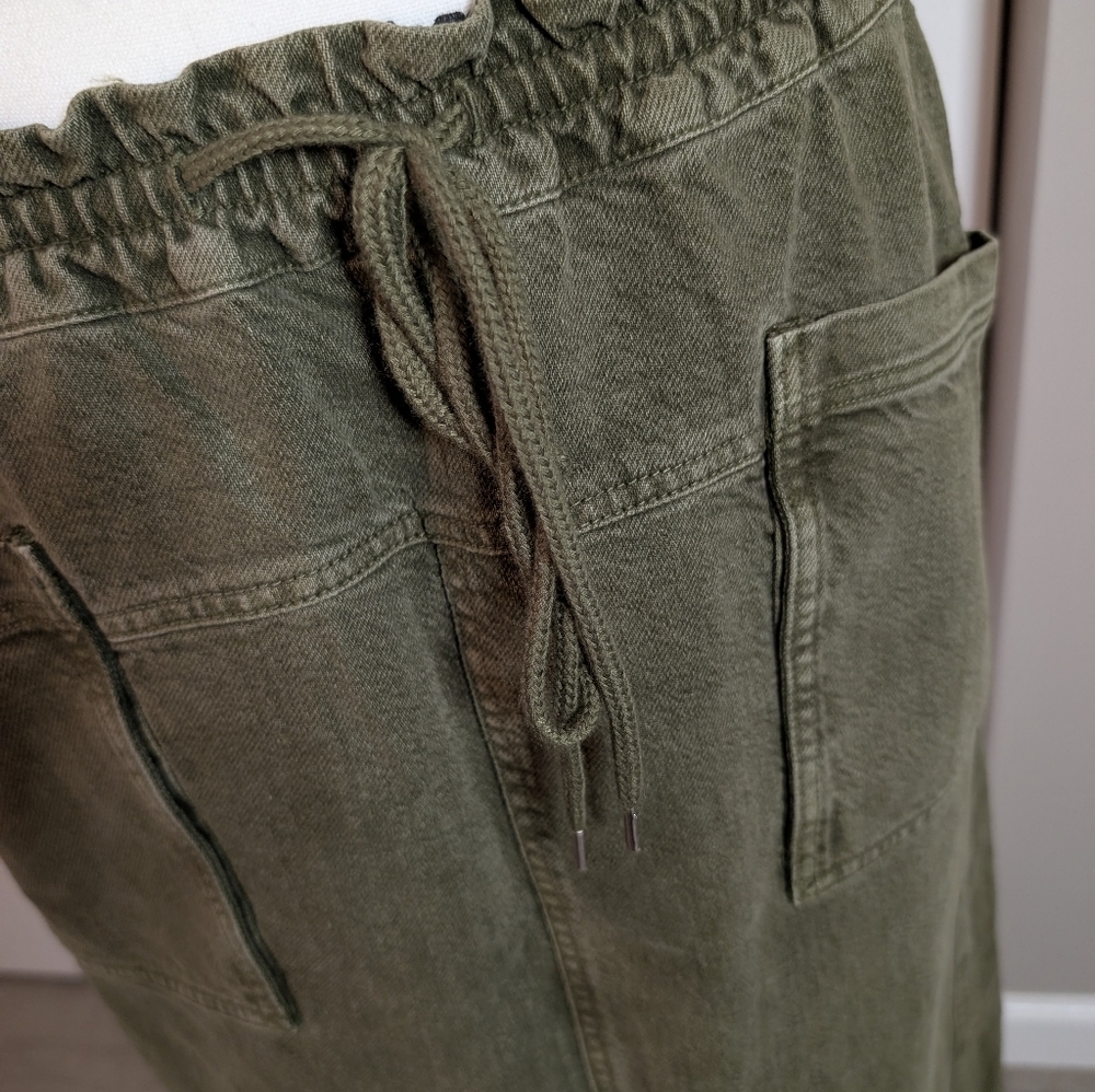 Free People Denim Drawstring Pocket Midi Skirt - Picture 6 of 10
